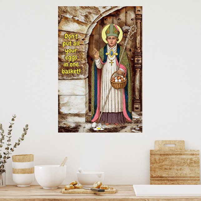 St. Swithin och de trasiga äggen lektion Poster (Kök)