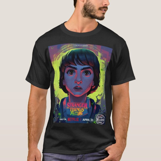 ST Tales From'85 (Mike) - Unisex T Tröja (Svart) (Framsida)