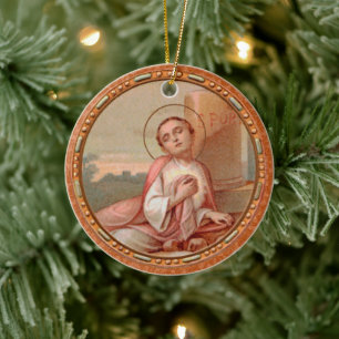 St. Tarcisius of Rom Roundel (BF 004) Julgransprydnad Keramik