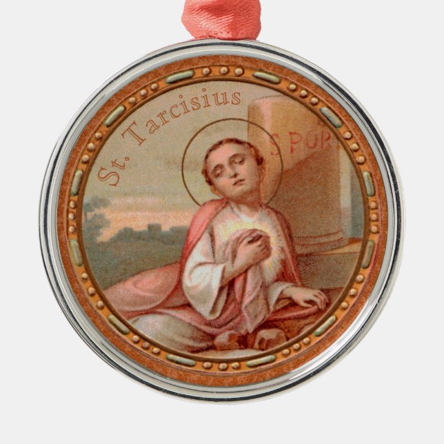 St. Tarcisius of Rom Roundel (BF 004) Julgransprydnad Metall (Framsidan)