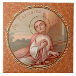 St. Tarcisius of Rom Roundel (BF 004) Kakelplatta