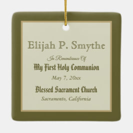 St. Tarcisius Receiving the Eucharist (BL 02) Julgransprydnad Keramik