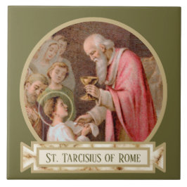 St. Tarcisius Receiving the Eucharist (BL 02) Kakelplatta