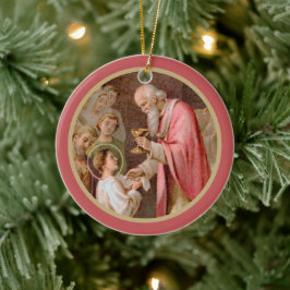 St. Tarcisius Receiving the Eucharist (BL 02) x2 Julgransprydnad Keramik