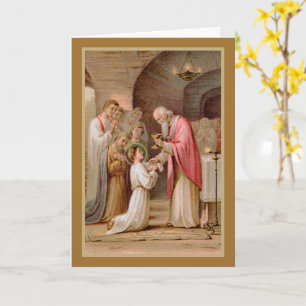 St Tarcisius som tar emot Eucharist (BL 02) Tom Kort