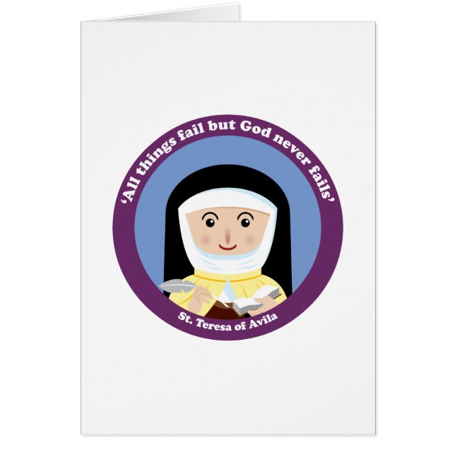 St Teresa av Avila Hälsningskort (Framsidan)