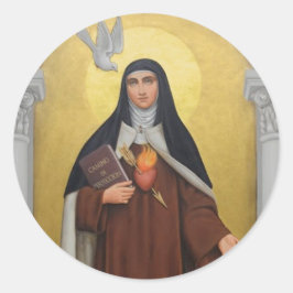 St Teresa av Avila Teresa av Jesus Runt Klistermärke