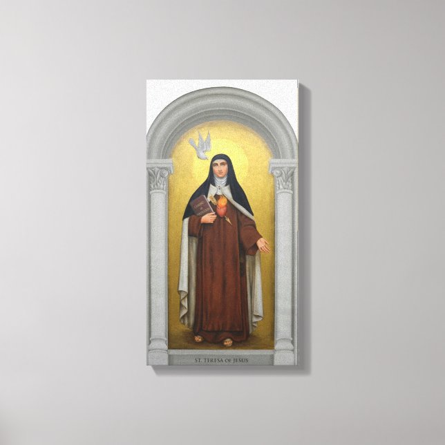 St. Teresa of Avila Carmelite Nun Canvastryck (Framsida)