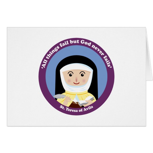 St. Teresa of Avila Hälsningskort (Framsidan Horizontal)