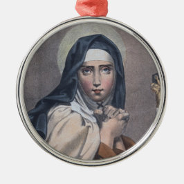St. Teresa of Avila (M 008) Circular Julgransprydnad Metall