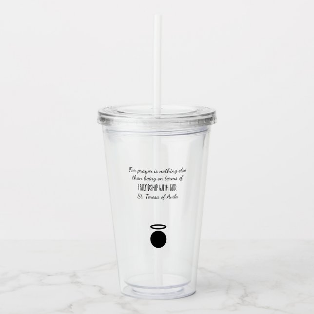 St. Teresa of Avila Quote Tumbler Take Away Mugg (Framsida)