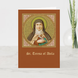 St Teresa of Avila (SNV27) Blank Hälsning Kort