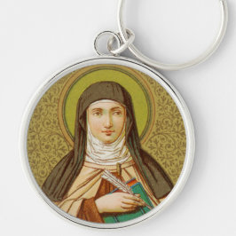 St. Teresa of Avila (SNV 27) Premium Round Rund Silverfärgad Nyckelring