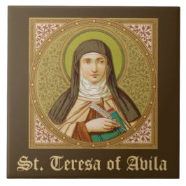 St. Teresa of Avila (SNV 27) (Square Image) Kakelplatta