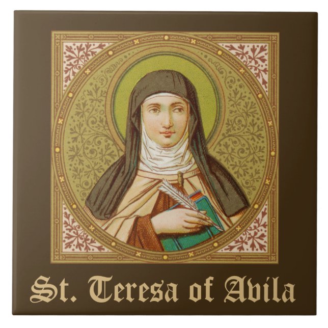St. Teresa of Avila (SNV 27) (Square Image) Kakelplatta (Framsidan)