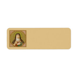 St. Teresa of Avila (SNV 27) (Square Image) Returadress Etikett