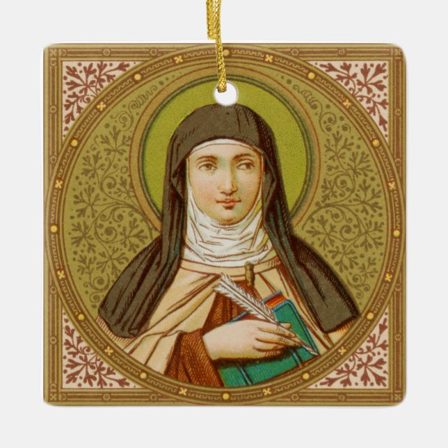 St. Teresa of Avila (SNV 27) Square Julgransprydnad Keramik (Framsida)