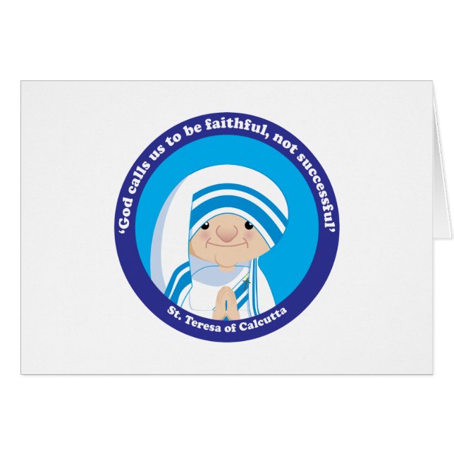 St. Teresa of Calcutta Hälsningskort (Framsidan Horizontal)