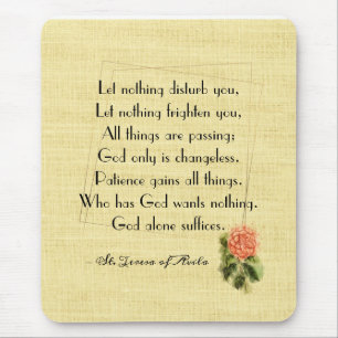 St. Teresas bokmärke Prayer Musmatta