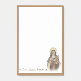 St. Terese av Avila Jesus Carmelite Sanktt Post-it Block
