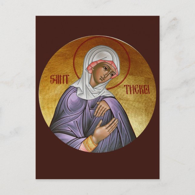 St. Thekla Prayer Card Vykort (Framsida)