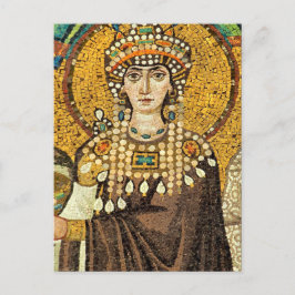 St. Theodora Byzantine Mosaic Orthodox Icon Vykort