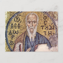 St. Theodore, Studite Byzantine Mosaic Icon Vykort