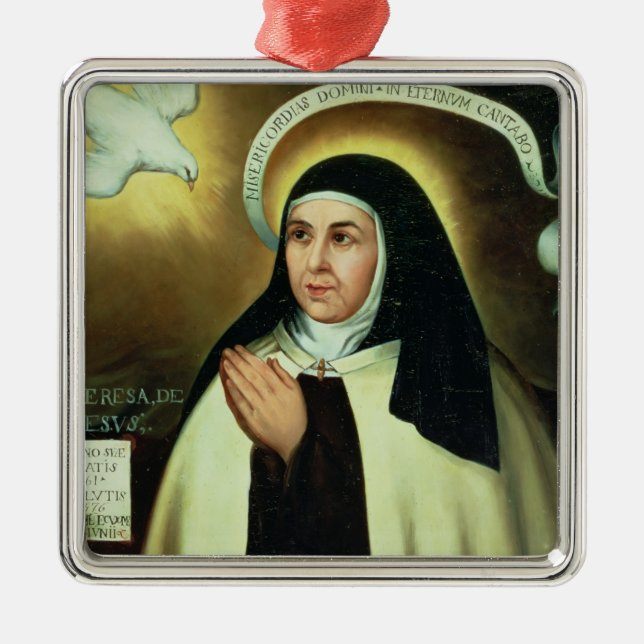 St Theresa av Avila 1570 Julgransprydnad Metall (Framsidan)