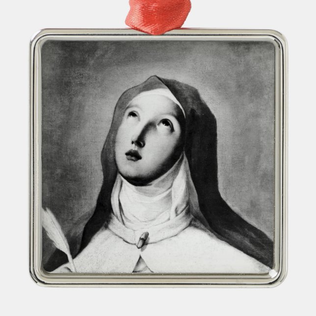 St Theresa av Avila Julgransprydnad Metall (Framsidan)