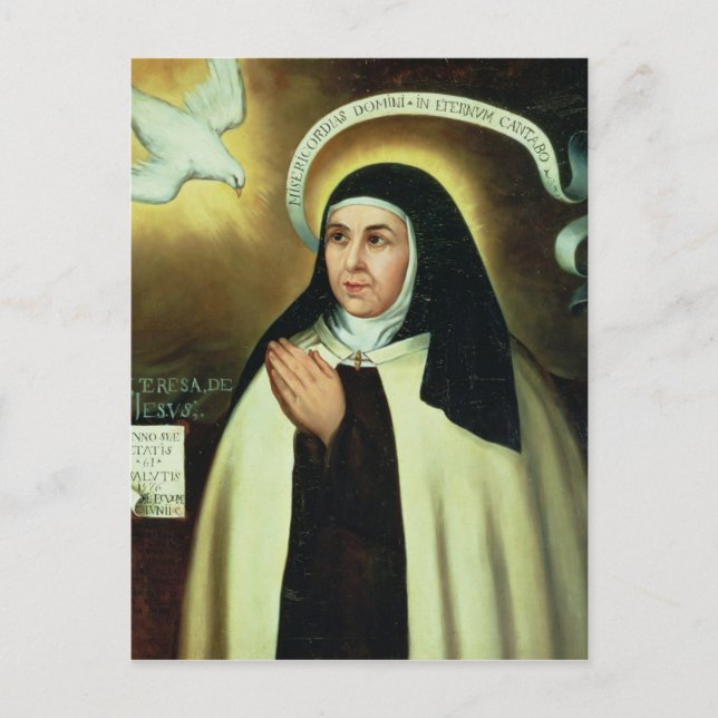 St. Theresa of Avila 1570 Vykort (Framsida)