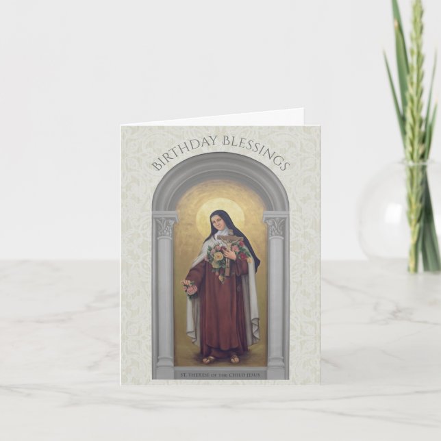 St. Therese av den barnJesus födelsedagen Kort (Framsida)
