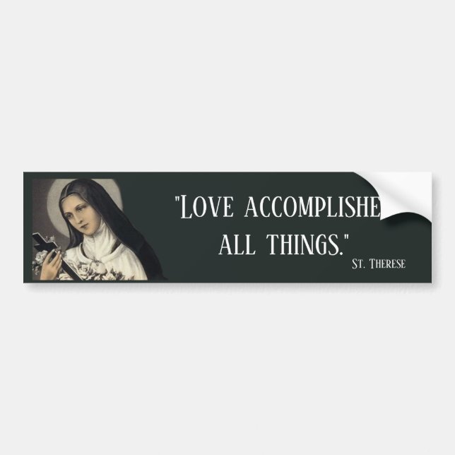 St. Therese av den barnJesus lite blomman Bildekal (Framsidan)