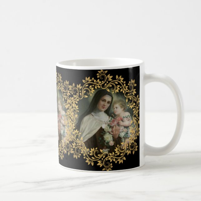 St. Therese av den barnJesus lite blomman Kaffemugg (Höger)