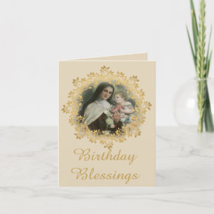 St. Therese av den barnJesus lite blomman Kort