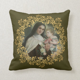 St. Therese av den barnJesus lite blomman Kudde