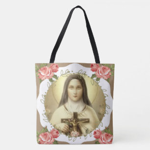 St. Therese av den barnJesus lite blomman Tygkasse
