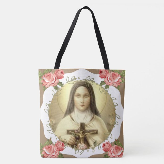 St. Therese av den barnJesus lite blomman Tygkasse (Framsida)