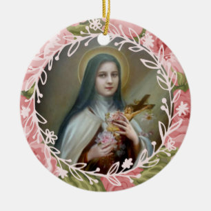 St. Therese av den begynna Jesus rocrucifixen Julgransprydnad Keramik