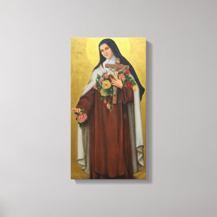 St. Therese av den Carmelite barnJesus katoliken Canvastryck