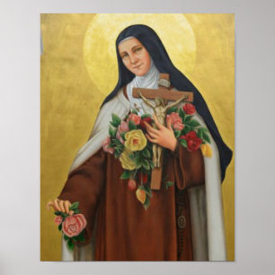 St. Therese av den Lisieux lite blomman av Jesus Poster