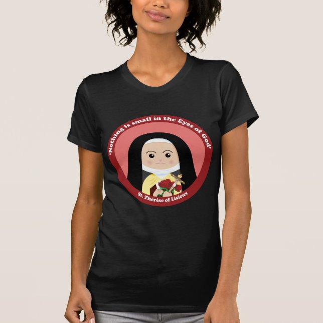 St. Thérèse av Lisieux T Shirt (Framsida)