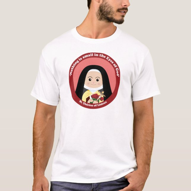 St. Thérèse av Lisieux Tee Shirt (Framsida)