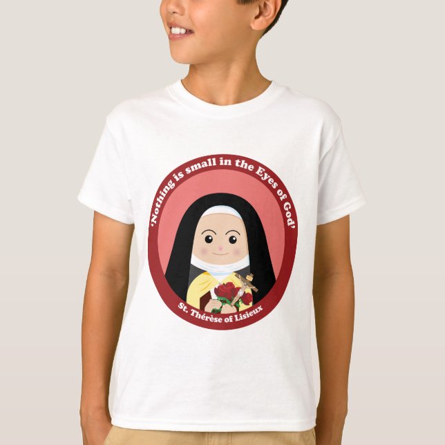 St. Thérèse av Lisieux Tee Shirt (Framsida)