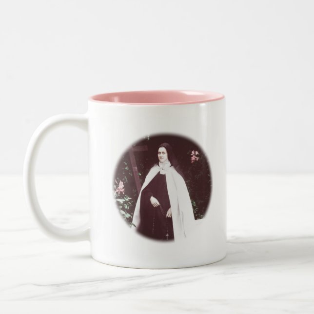 St. Therese av Lisieux Två-Tonad Mugg (Vänster)