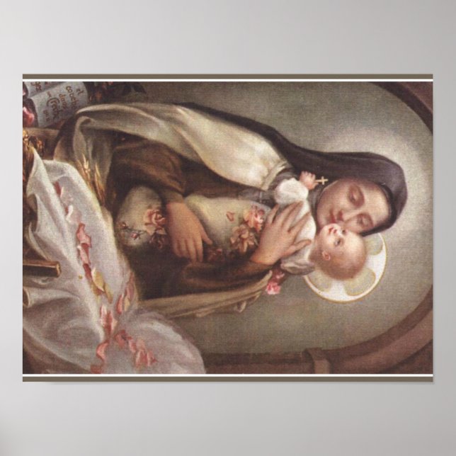 St. Therese Baby Jesus Manger Ro Poster (Framsidan)