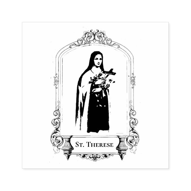 St. Therese Carmelite Saint-Religiösa-katolska nun Stämpel (Tryck)