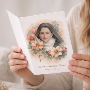 St. Thérèse Heliga Rosenkrans ”Allt är Nåde” Kort