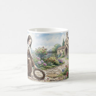 St Therese i klostrets trädgård Kaffemugg