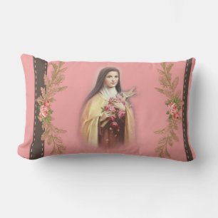 St. Therese lite blomman Lumbarkudde