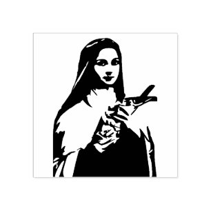 St. Therese lite blomman Stämpel